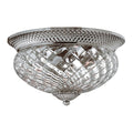 Plantation 3-Light Large Flush Mount (Polished Antique Nickel Finish)