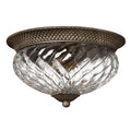 Plantation 3-Light Large Flush Mount (Pearl Bronze Finish)