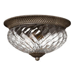 Plantation 3-Light Large Flush Mount (Pearl Bronze Finish)