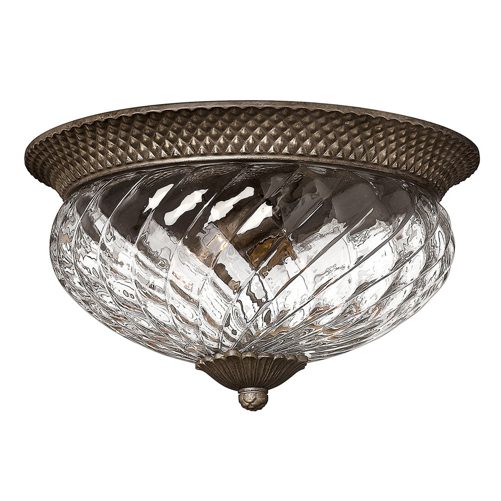 Plantation 3-Light Large Flush Mount (Pearl Bronze Finish)