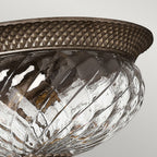 Plantation 3-Light Large Flush Mount (Pearl Bronze Finish)