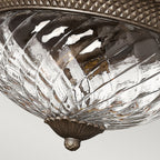 Plantation 3-Light Large Flush Mount (Pearl Bronze Finish)