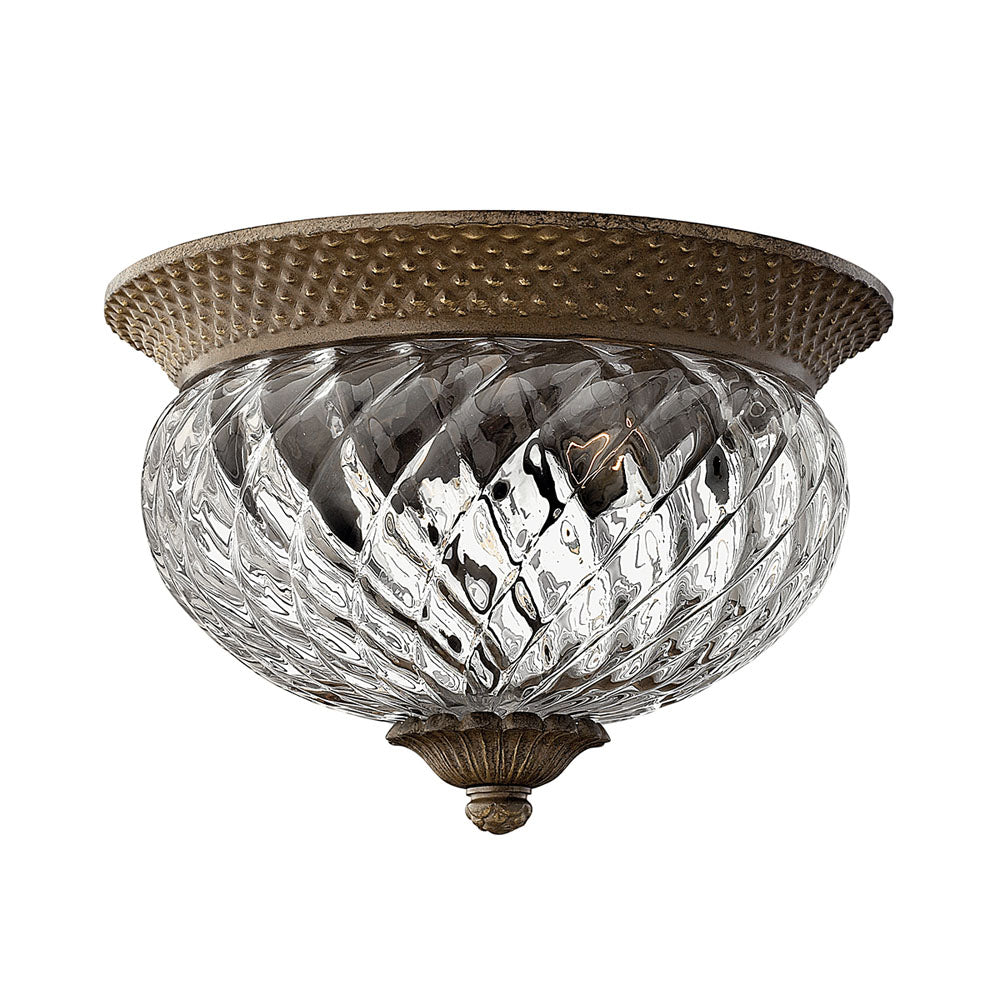Plantation 2-Light Small Flush Mount (Pearl Bronze Finish)