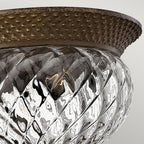 Plantation 2-Light Small Flush Mount (Pearl Bronze Finish)