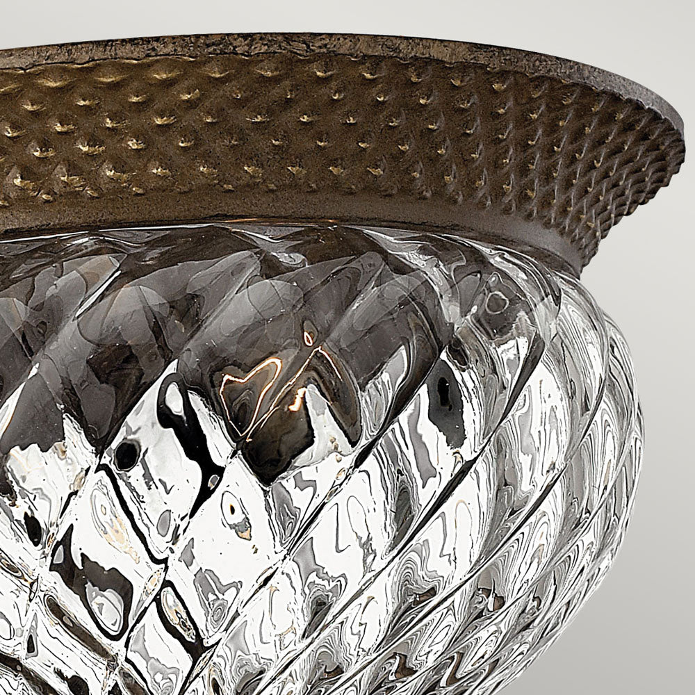 Plantation 2-Light Small Flush Mount (Pearl Bronze Finish)
