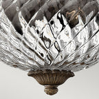 Plantation 2-Light Small Flush Mount (Pearl Bronze Finish)