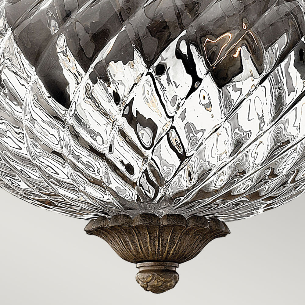 Plantation 2-Light Small Flush Mount (Pearl Bronze Finish)