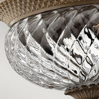 Plantation 2-Light Small Flush Mount (Pearl Bronze Finish)