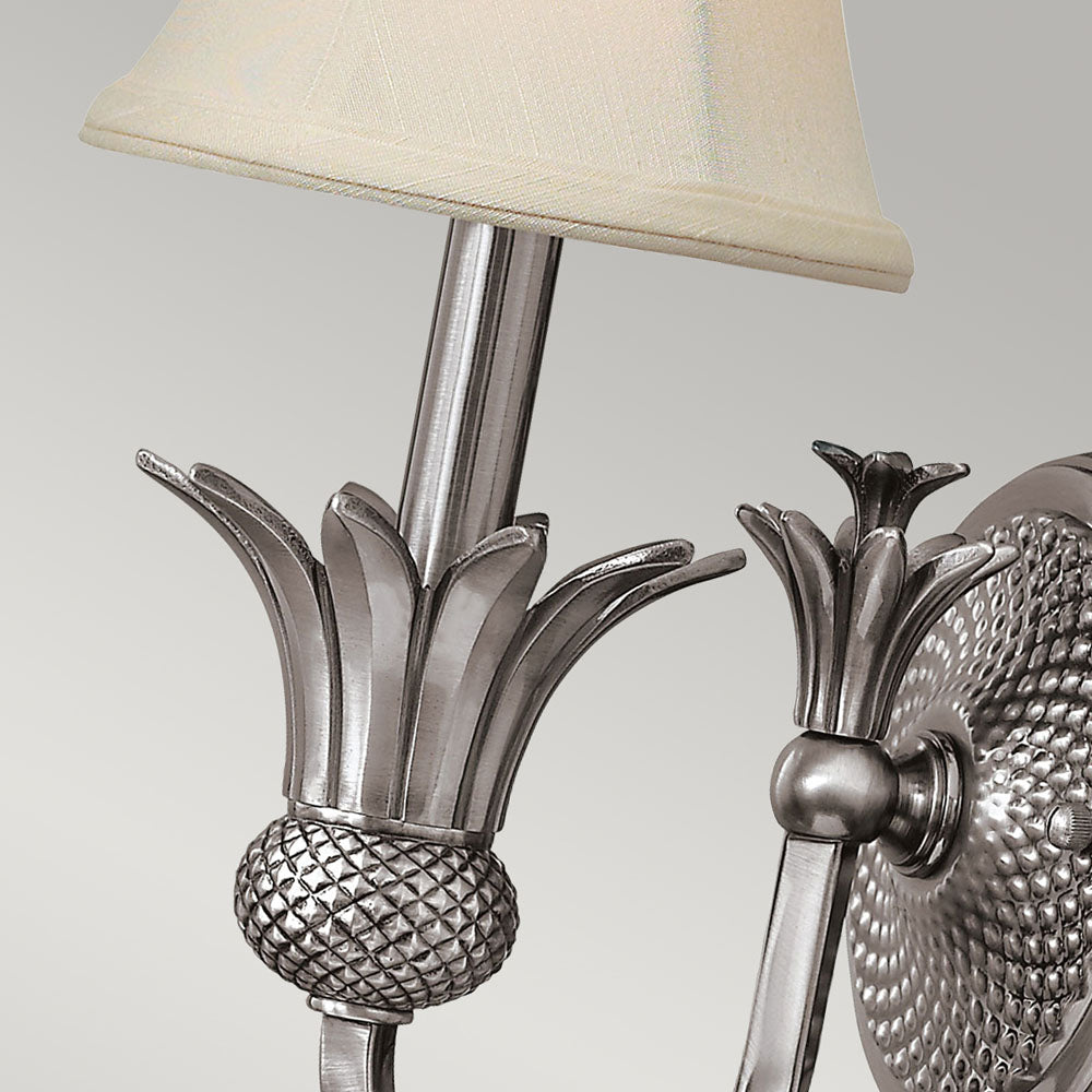 Plantation 1-Light Wall Sconce (Polished Antique Nickel Finish)