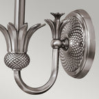 Plantation 1-Light Wall Sconce (Polished Antique Nickel Finish)
