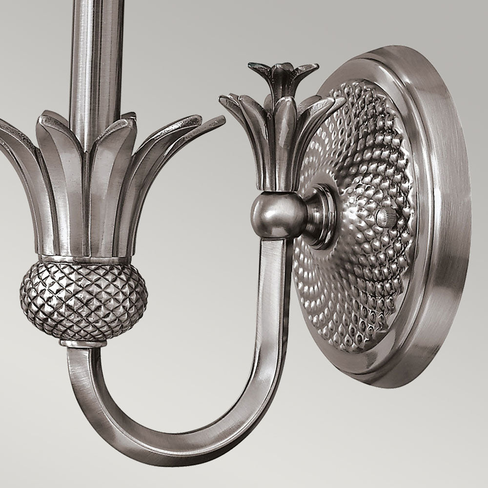 Plantation 1-Light Wall Sconce (Polished Antique Nickel Finish)