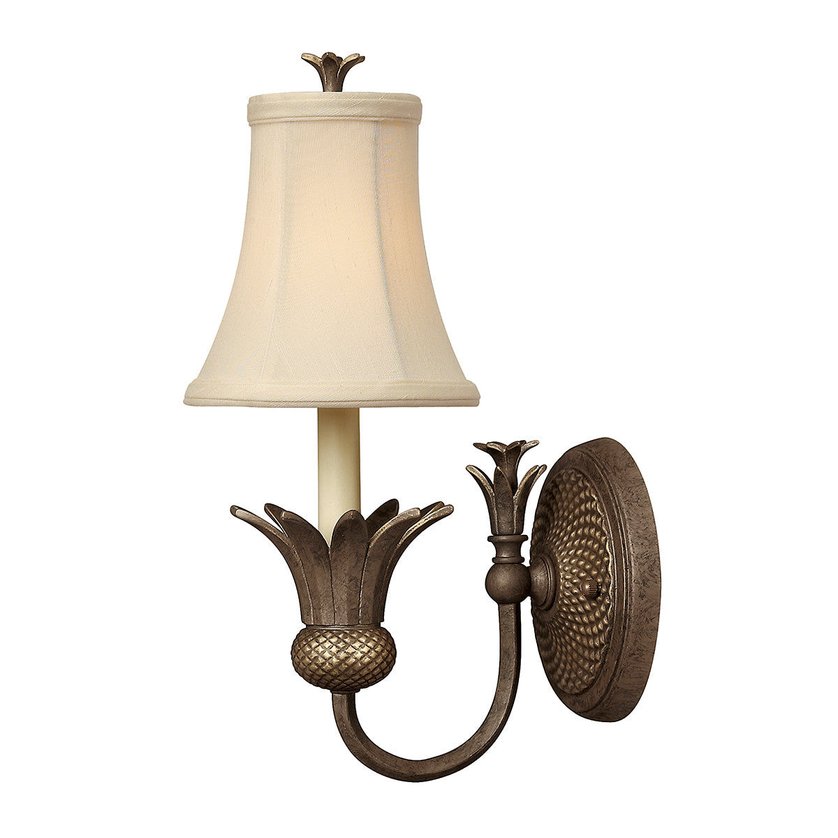 Plantation 1-Light Wall Sconce (Pearl Bronze Finish)