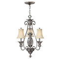 Plantation 3-Light Chandelier (Polished Antique Nickel Finish)