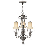 Plantation 3-Light Chandelier (Polished Antique Nickel Finish)