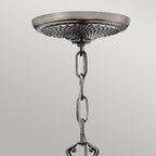 Plantation 3-Light Chandelier (Polished Antique Nickel Finish)