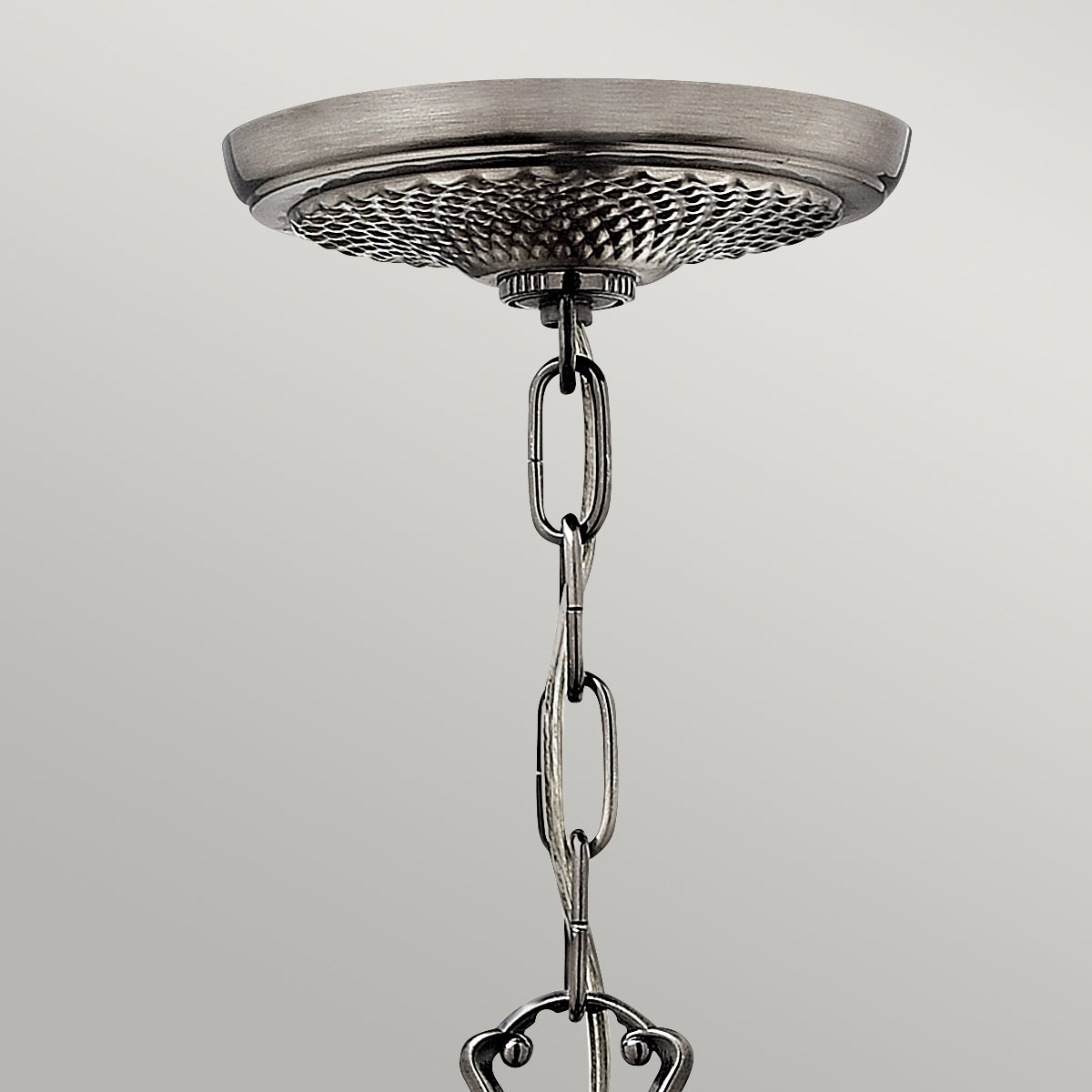 Plantation 3-Light Chandelier (Polished Antique Nickel Finish)