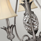 Plantation 3-Light Chandelier (Polished Antique Nickel Finish)