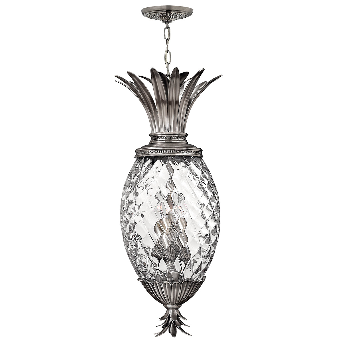 Plantation 4-Light Pendant Light (Polished Antique Nickel Finish)