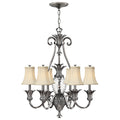 Plantation 7-Light Chandelier (Polished Antique Nickel Finish)