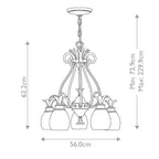 Plantation 5 Light Chandelier