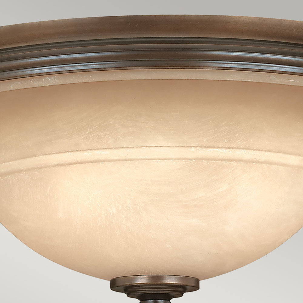Plymouth 3-Light Flush Mount (Old Bronze Finish)