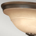 Plymouth 3-Light Flush Mount (Old Bronze Finish)