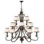 Plymouth 15-Light Chandelier (Old Bronze Finish)