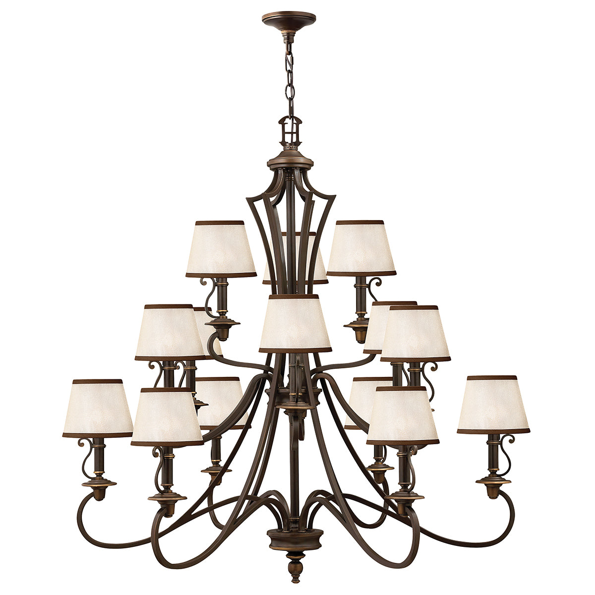 Plymouth 15-Light Chandelier (Old Bronze Finish)