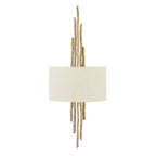 Spyre 2-Light Wall Sconce (Champagne Gold Finish)