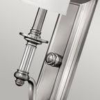 Sussex 1-Light Wall Sconce (Brushed Nickel & White Shade)