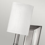Sussex 1-Light Wall Sconce (Brushed Nickel & White Shade)