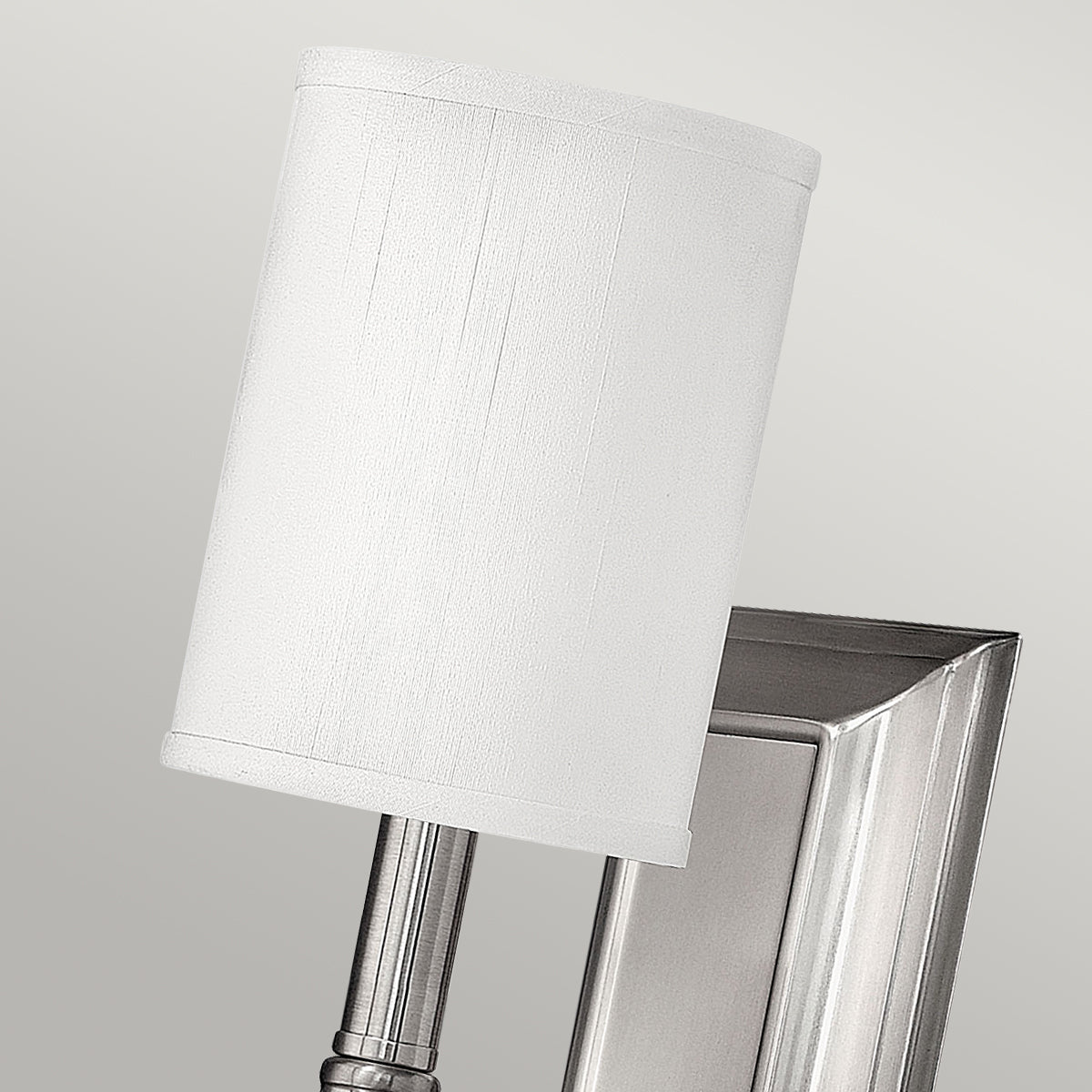 Sussex 1-Light Wall Sconce (Brushed Nickel & White Shade)