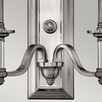 Sussex 2-Light Wall Sconce (Brushed Nickel & White Shade)