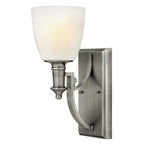 Truman 1-Light Wall Sconce (Antique Nickel & Etched Opal Glass)