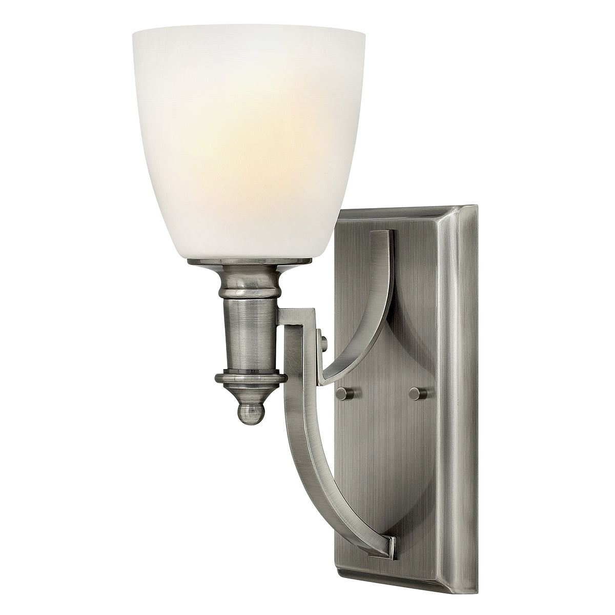 Truman 1-Light Wall Sconce (Antique Nickel & Etched Opal Glass)