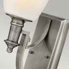 Truman 1-Light Wall Sconce (Antique Nickel & Etched Opal Glass)