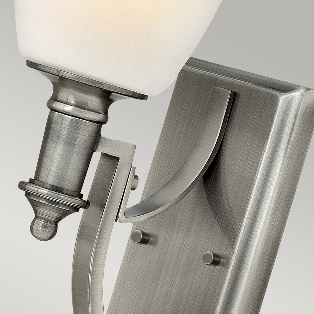 Truman 1-Light Wall Sconce (Antique Nickel & Etched Opal Glass)