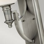 Truman 1-Light Wall Sconce (Antique Nickel & Etched Opal Glass)