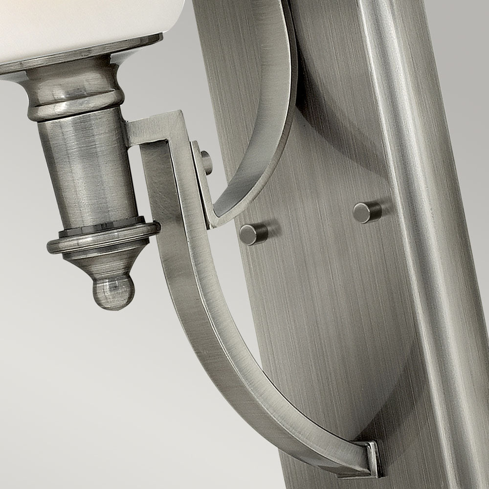 Truman 1-Light Wall Sconce (Antique Nickel & Etched Opal Glass)