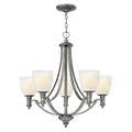 Truman 5-Light Chandelier (Antique Nickel & Etched Opal Glass)