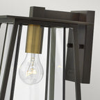 Walker 1-Light Medium Wall Lantern (Two-Tone Buckeye Bronze & Heritage Brass)