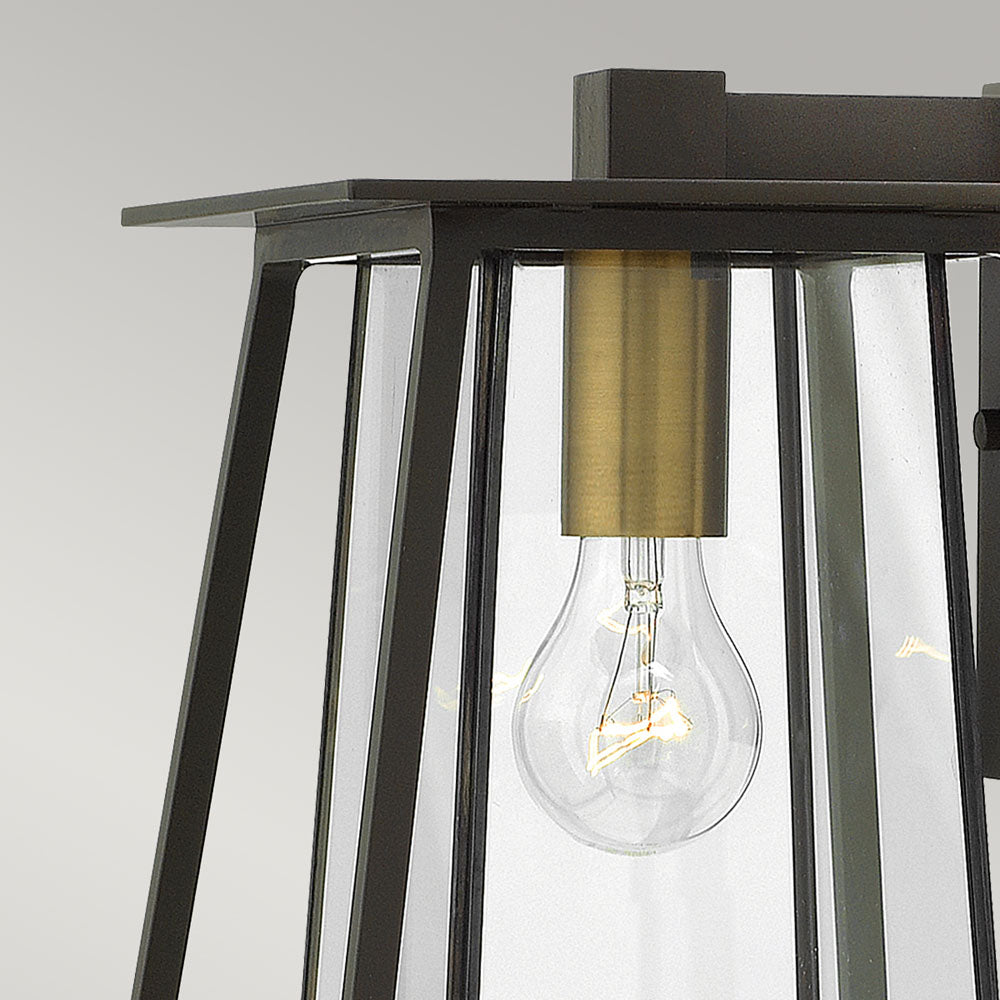 Walker 1-Light Medium Wall Lantern (Two-Tone Buckeye Bronze & Heritage Brass)
