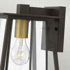 Walker 1-Light Small Wall Lantern (Two-Tone Buckeye Bronze & Heritage Brass)