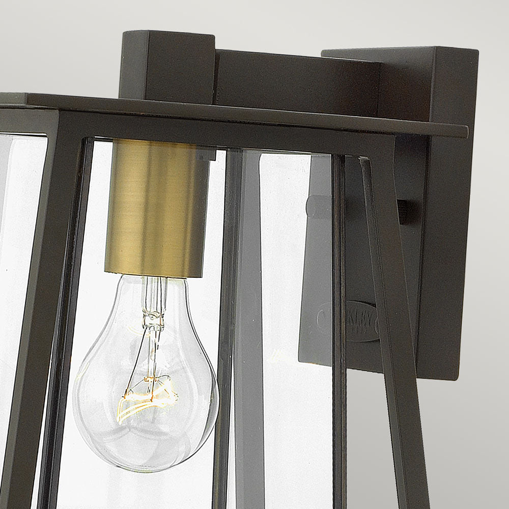 Walker 1-Light Small Wall Lantern (Two-Tone Buckeye Bronze & Heritage Brass)