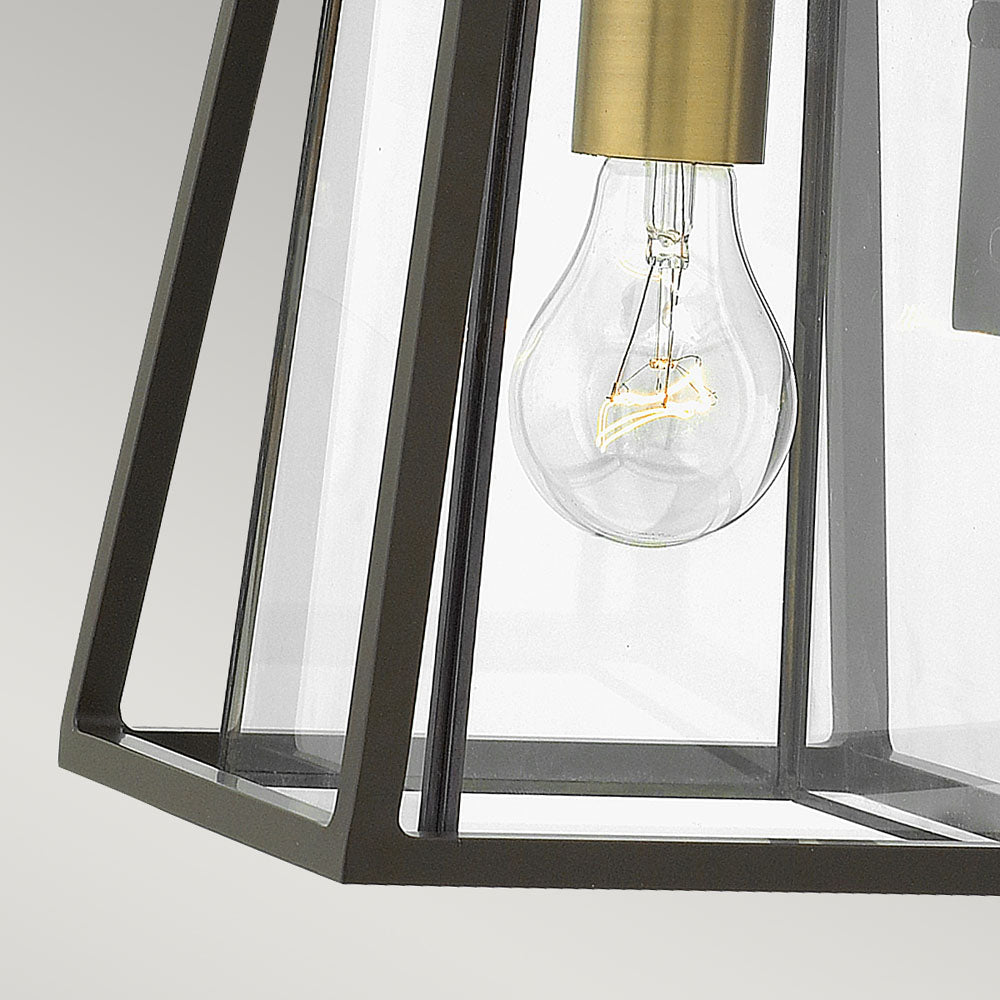 Walker 1-Light Small Wall Lantern (Two-Tone Buckeye Bronze & Heritage Brass)