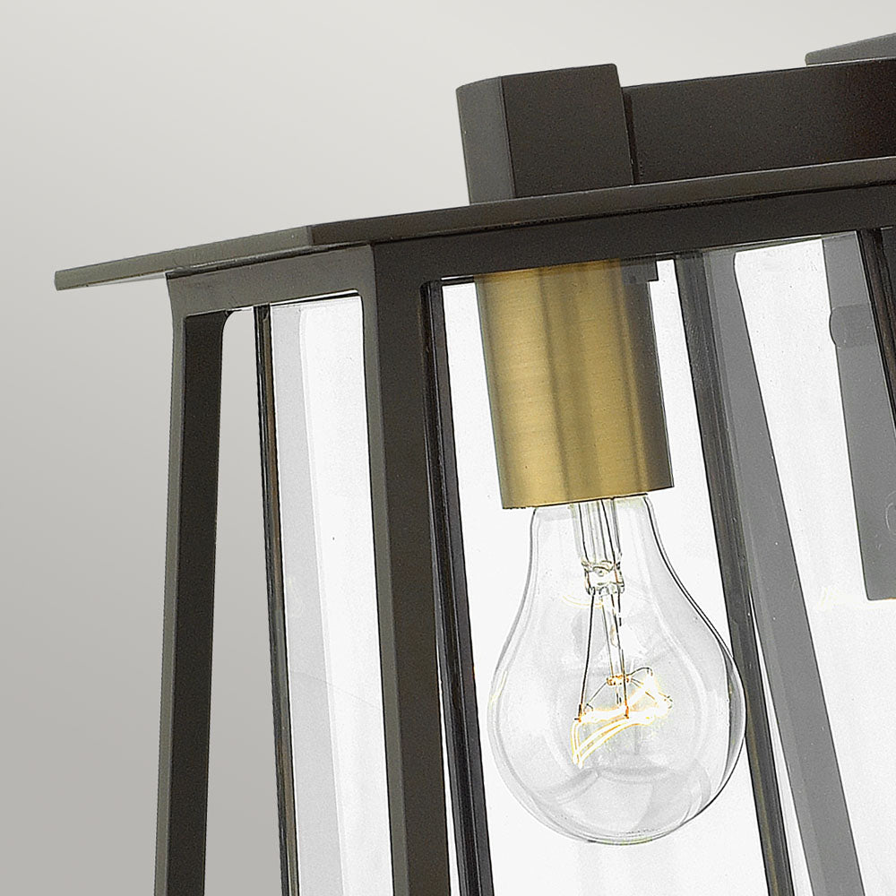 Walker 1-Light Small Wall Lantern (Two-Tone Buckeye Bronze & Heritage Brass)