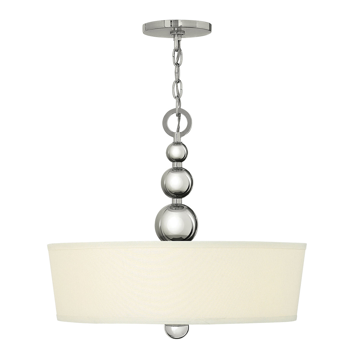 Zelda 3-Light Pendant (Polished Nickel, Mid-Century Modern)