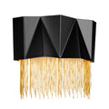Zuma 3-Light Wall Sconce (Satin Black & Jeweler's Chain)