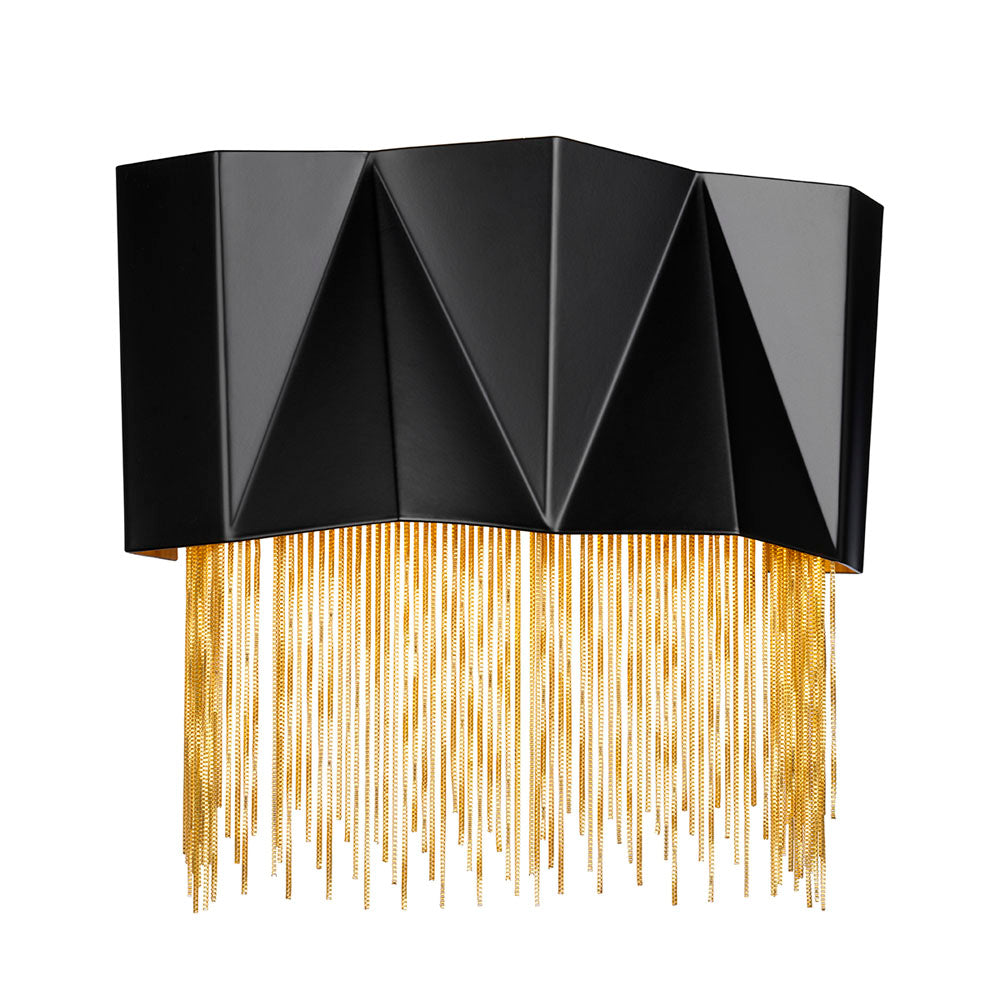 Zuma 3-Light Wall Sconce (Satin Black & Jeweler's Chain)