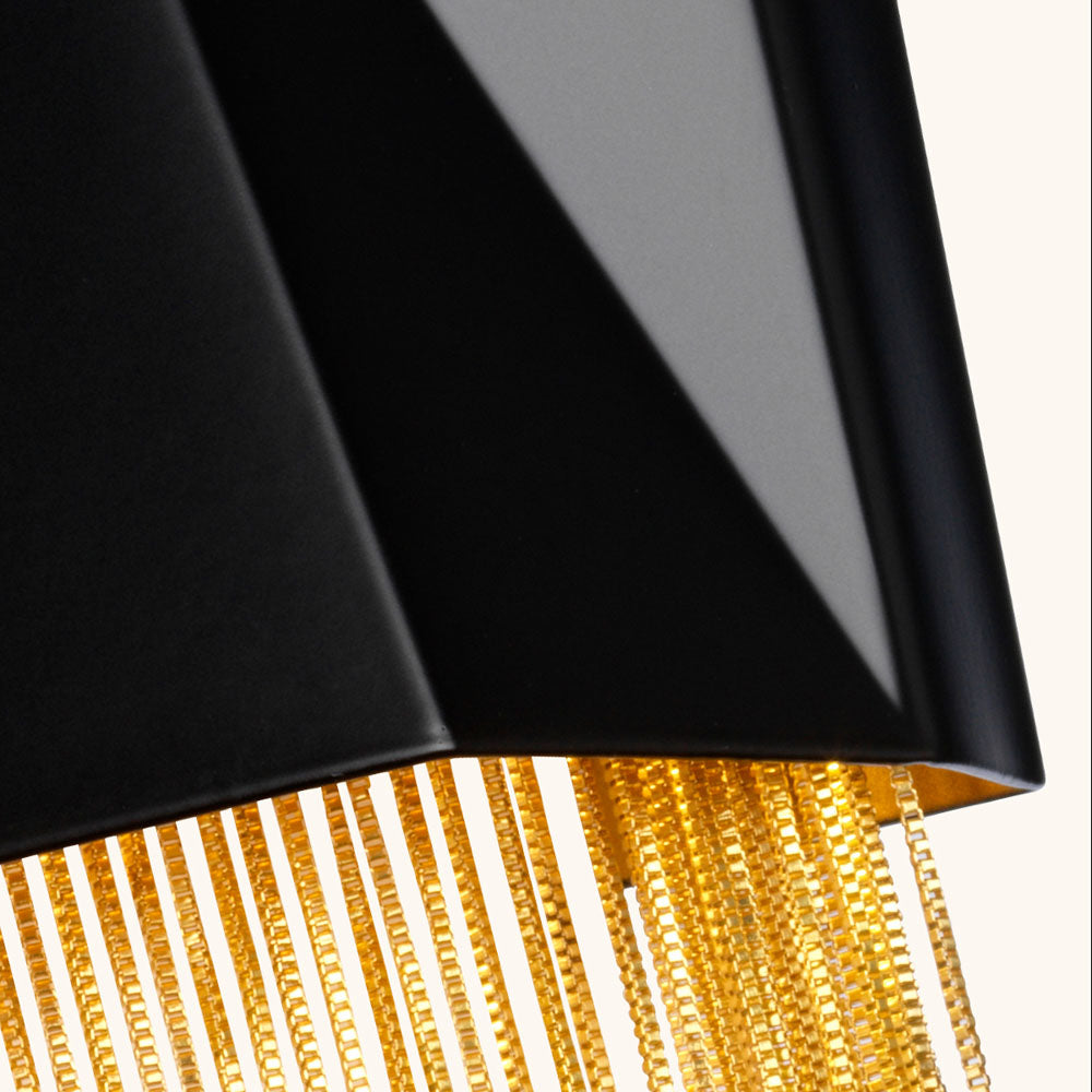 Zuma 3-Light Wall Sconce (Satin Black & Jeweler's Chain)